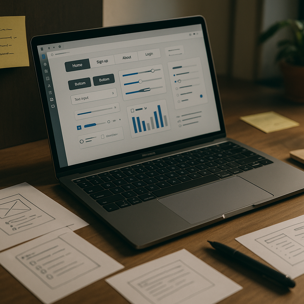Designer refining UI components that are part of design systems