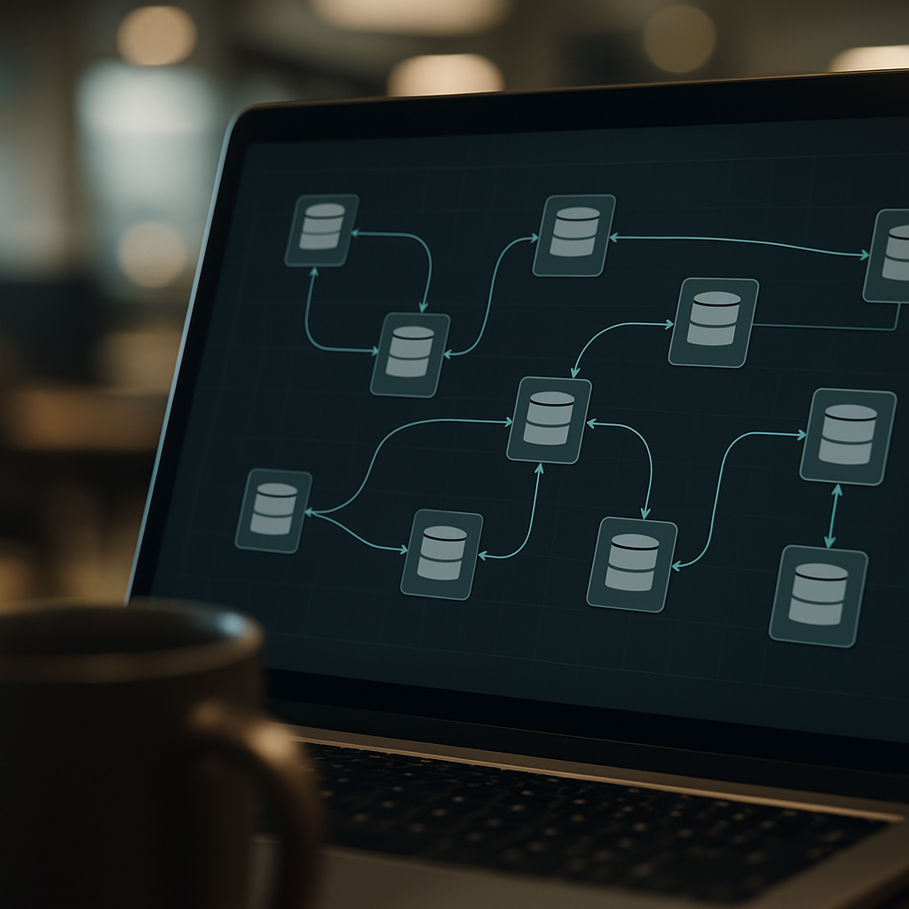 Close-up of a low-code visual workflow interface representing best no-code app builders 2026