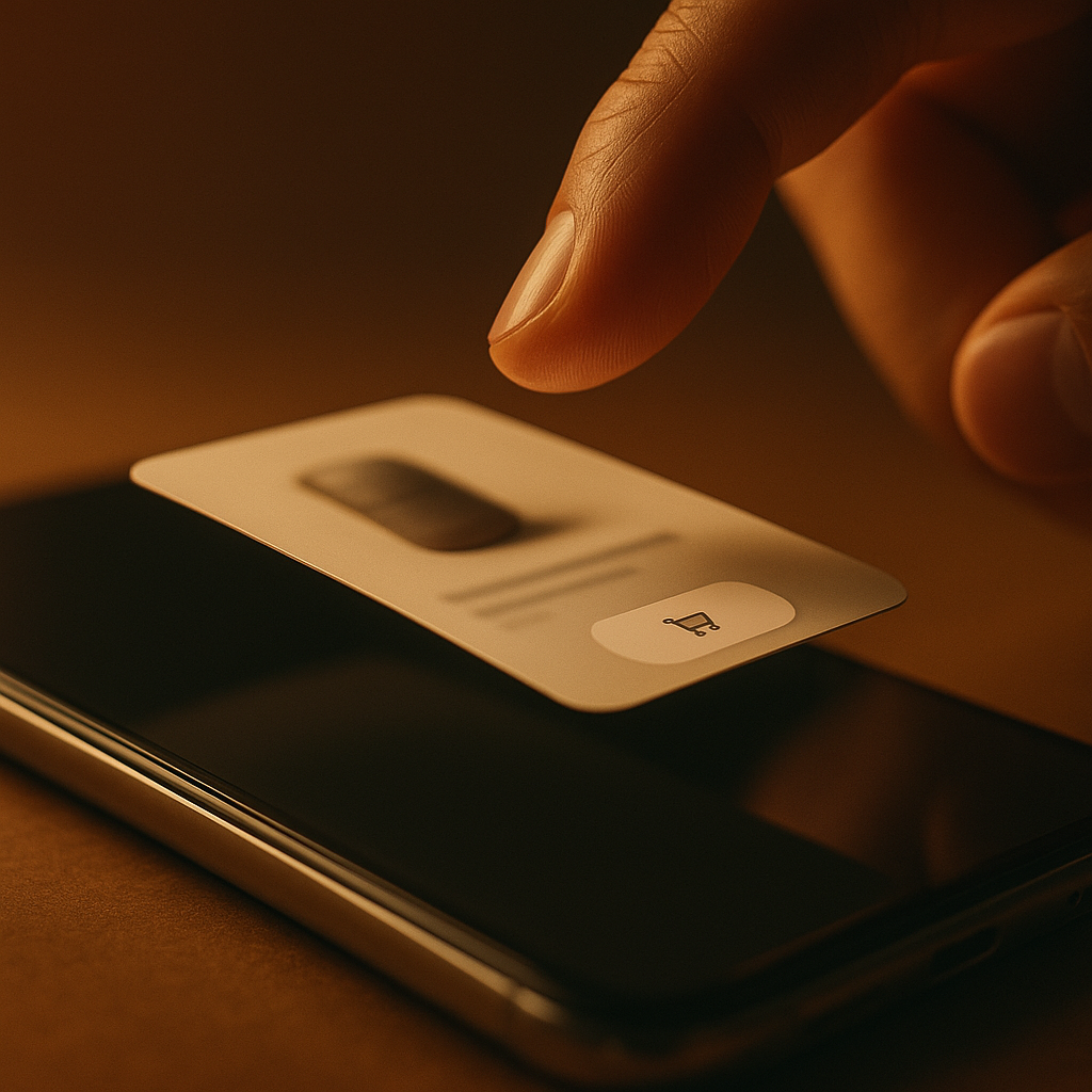 Hover state micro-interaction on a mobile product card demonstrating micro-interactions that convert