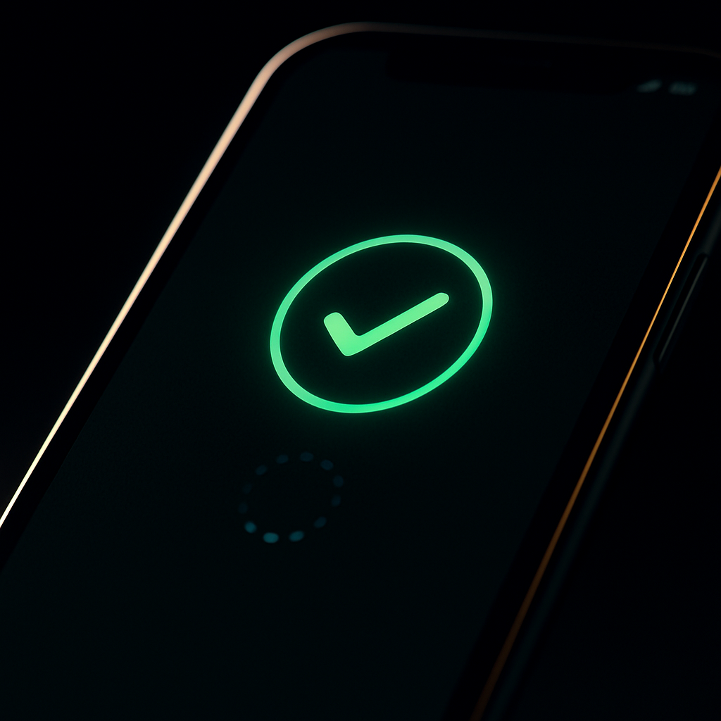 Smartphone displaying micro-interactions UX design feedback states including inline form validation
