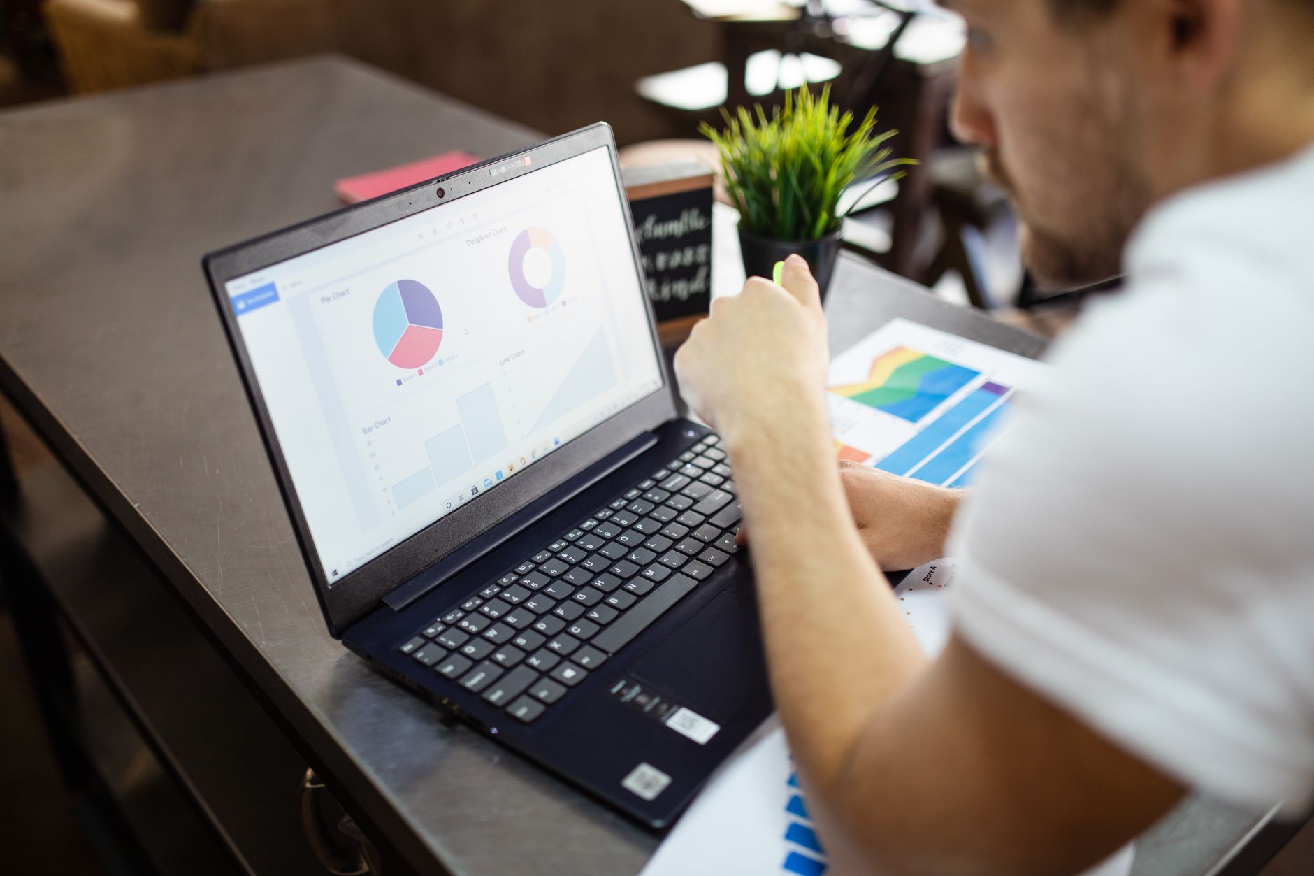 Laptop screen showing UK Core Web Vitals analytics and conversion rate charts