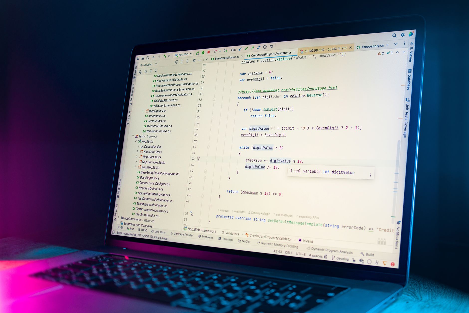 Node.js code for a Notion API dashboard for freelancers shown in a terminal and editor